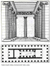 Tempio di Apollo a Basse; ricostruzione dellinterno e pianta